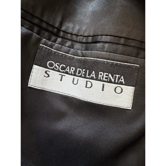 Oscar de la Renta Studio Mens Wool Blazer Purple Plum Vintage 90s Retro Sz 42 R - Picture 8 of 9